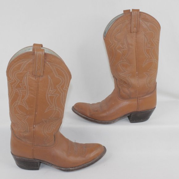 Vintage Dan Post Stitched Design Cowboy Western Boots Men\'s Size 8D 8 D main image 10